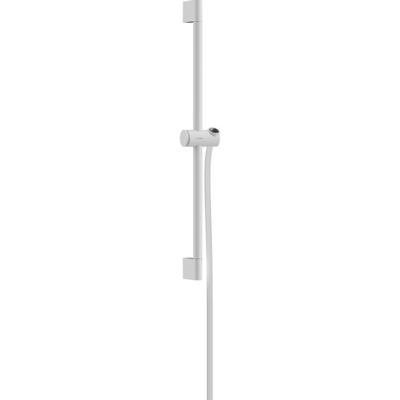 Hansgrohe Unica glijstang Pulsify S 65 cm met push-schuifstuk en doucheslang, mat wit