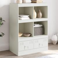 Hoge kast 67x39x95 cm staal wit - thumbnail