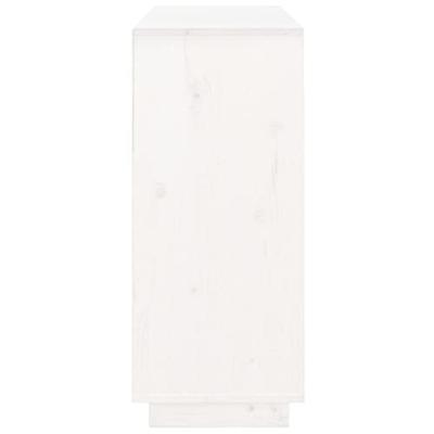 Dressoir 104,5x34x80 cm massief grenenhout wit - thumbnail