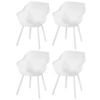 Set van 4 - Hartman Sophie Element dining armstoel - wit - thumbnail