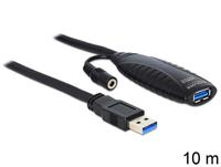Delock 83415 USB-kabel USB 3.0 USB-A stekker, USB-A bus 10.00 m Zwart - thumbnail
