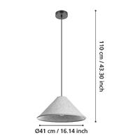 Eglo Textiel hanglampAlsager Ø 41cm - 43984 - thumbnail