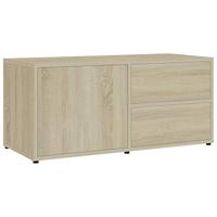 VidaXL Tv-meubel 80x34x36 cm bewerkt hout sonoma eikenkleurig - thumbnail