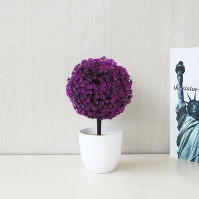 Desktop simulatie plant mini gras bal Bonsai ingericht kunststof bloem Cherry Blossom sneeuwbal kunstmatige bloemen (Lotus kleur)