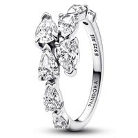 Pandora 193004C01 Ring Sparkling Overlapping Band zilver-zirconia wit - thumbnail