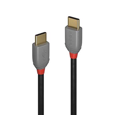 LINDY USB-kabel USB 2.0 USB-C stekker, USB-C stekker 0.50 m Zwart 36870