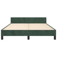 Bedframe zonder matras 140x190 cm fluweel donkergroen - thumbnail