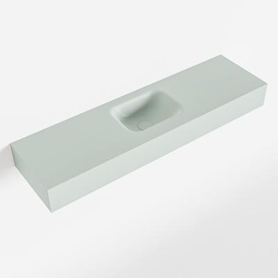 MONDIAZ LEX Greey vrijhangende solid surface wastafel 110cm. Positie wasbak midden MONDIAZ LEX Greey vrijhangende solid surface wastafel 110cm. Positie wasbak midden