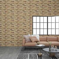VidaXL Wandpanelen 10 st 3d donkerzand baksteen eps - thumbnail