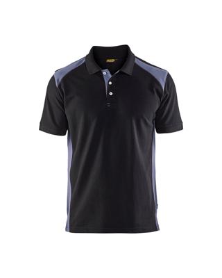 Blaklader polo pique 3324-1050 zwart/grijs mt M