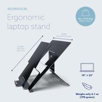 Notebook-standaard R-Go RGORIDOCBL Aluminium - thumbnail