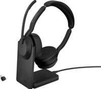 Jabra 25599-999-889 hoofdtelefoon/headset Bedraad en draadloos Hoofdband Kantoor/callcenter Bluetooth Oplaadhouder Zwart - thumbnail