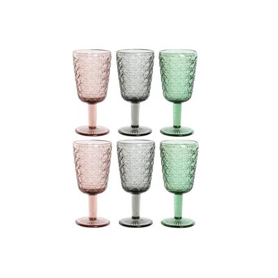 Set van bekers Home ESPRIT Zwart Rood Groen Kristal 285 ml (6 Stuks) Set van bekers Home ESPRIT Zwart Rood Groen Kristal 285 ml (6 Stuks)