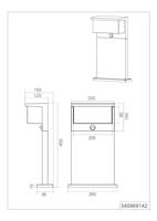 Trio Staande lampNestos antraciet 45cm - 540969142 - thumbnail
