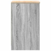 Garagekast 40x51x85 cm massief grenenhout grijs sonoma - thumbnail