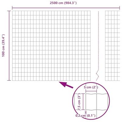 Euro Hek Grijs 1 x 25 m PVC-gecoat ijzer - thumbnail