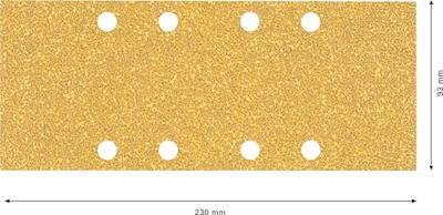 Bosch Accessories EXPERT C470 2608900840 Oscillerend schuurpapier Ongeperforeerd Korrelgrootte (num) 40 (l x b) 230 mm x 93 mm 10 stuk(s)