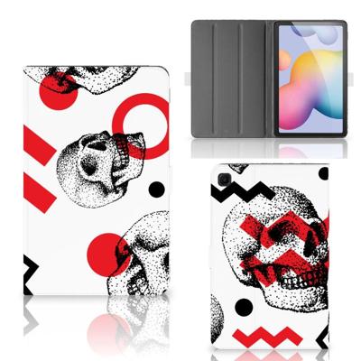Tablettasje Samsung Galaxy Tab S6 Lite | S6 Lite (2022) Skull Red Tablettasje Samsung Galaxy Tab S6 Lite | S6 Lite (2022) Skull Red