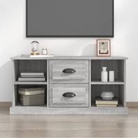 Tv-meubel 99,5x35,5x48 cm bewerkt hout grijs sonoma eikenkleur - thumbnail
