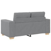 Loveseat bank 120 cm stof lichtgrijs - thumbnail