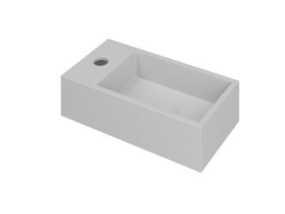 INK Fontein Versus Met Kraangat Links Polystone Mat Wit 36x18x9 cm