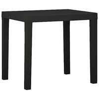 Tuintafel 79x65x72 cm kunststof antracietkleurig - thumbnail