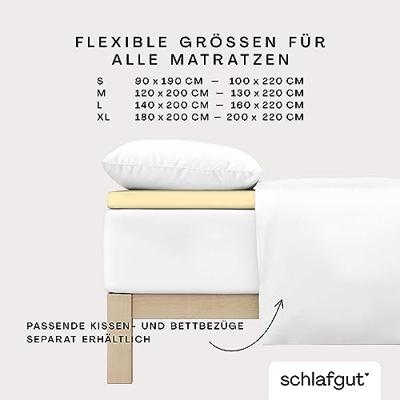 Schlafgut Schlafgut Pure Jersey Topper Hoeslaken M - 120x200 - 130x220 164 Yellow Mid - thumbnail