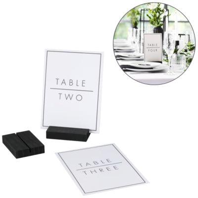 Ginger Ray tafelnummer decoratie bruiloft zwart/wit 12 stuks | 5 stuks