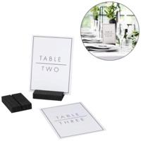 Ginger Ray tafelnummer decoratie bruiloft zwart/wit 12 stuks | 5 stuks - thumbnail