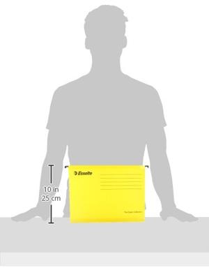 Esselte hangmappen voor laden Classic tussenafstand 330 mm, geel, doos van 25 stuks - thumbnail