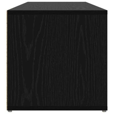 VidaXL Schoenenbank zwart eiken 102 x 35 x 35 cm bewerkt hout
