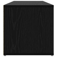 VidaXL Schoenenbank zwart eiken 102 x 35 x 35 cm bewerkt hout - thumbnail