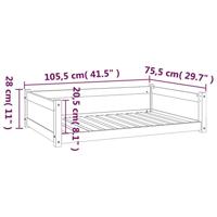 Hondenmand 105,5x75,5x28 cm massief grenenhout - thumbnail