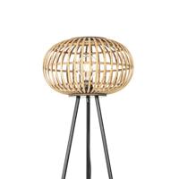 QAZQA Oosterse tripod vloerlamp bamboe - Amira - thumbnail