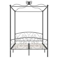 Hemelbedframe metaal grijs 120x200 cm - thumbnail