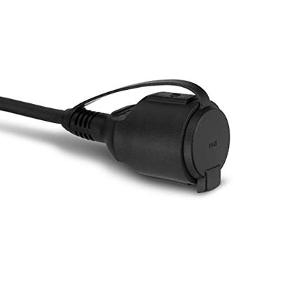 REV Verlengkabel voor buiten, waterdicht 25 m, 3680 W, H05RR-F, zwart