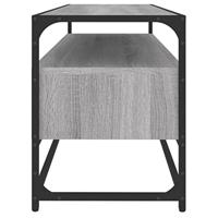Tv-meubel 100x35x45 cm bewerkt hout grijs sonoma eikenkleurig - thumbnail