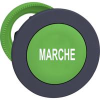 Schneider Electric ZB5FA342 ZB5FA342 Plat, Terugstelbaar (Ø) 30.5 mm Marche Donkergrijs, Groen 1 stuk(s) - thumbnail