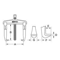 KS Tools 6200513 Poelietrekker Aantal haken: 2 - thumbnail