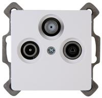 KOPP - Televisie/Radio/Satelliet Contactdoos - Wandcontactdoos Coax - Paris HK05 - Inbouw - Arctic Glans Wit - thumbnail