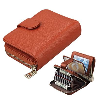 KB132 vrouwelijke stijl volnerf rundleer multifunctionele portemonnee/kaart zak/rijbewijs pakket (bruin)