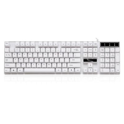 ZGB Q17 104 toetsen USB bedraad schorsing Office gokkentoetsenbord voor Laptop PC(White)