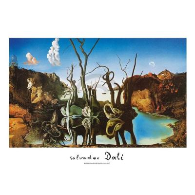 Kunstdruk Salvador Dali - Reflections of Elephants 80x60cm Kunstdruk Salvador Dali - Reflections of Elephants 80x60cm