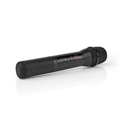 Draadloze microfoon | 20 kanalen | 1 microfoon | 10 uur gebruikstijd | Ontvanger | Zwart