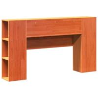 Hoofdbord met opbergruimte 160 cm massief grenenhout wasbruin - thumbnail