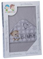 Gamberritos badcape hartje junior 100 x 100 cm katoen - thumbnail