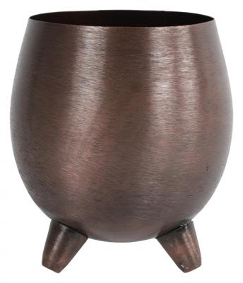 Countryfield bloempot op voet farris koperkleurig 13,5 cm | 8 stuks