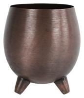 Countryfield bloempot op voet farris koperkleurig 13,5 cm | 8 stuks - thumbnail