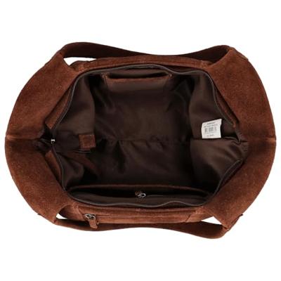Hide & stitches brazos schoudertas suède-Dark Brown