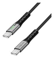LogiLink CU0434 USB-C-kabel USB 3.2 Gen2x2 USB-C stekker 2.00 m Zwart Met LED, 4K UHD, Stekker past op beide manieren - thumbnail